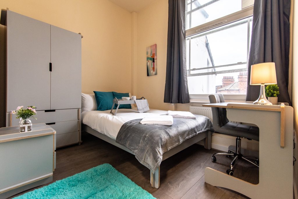 Equitable House student apartments Nottingham city centre overlooking Old Market Square