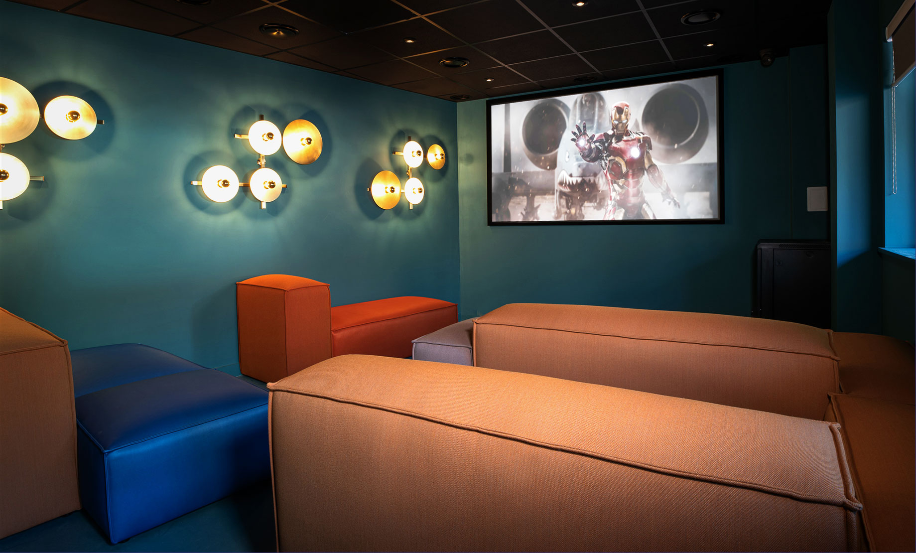 Student accommodation facilities including gym cinema and study pods at Boulevard Wharf Nottingham